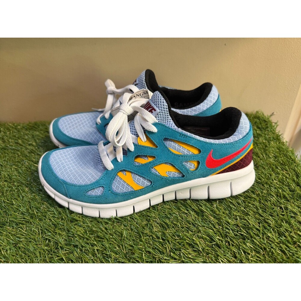 Mens Size 9 Nike Free Run 2 PRO SAMPLE Cyber Teal Crimson Blue 537732 958952 NEW